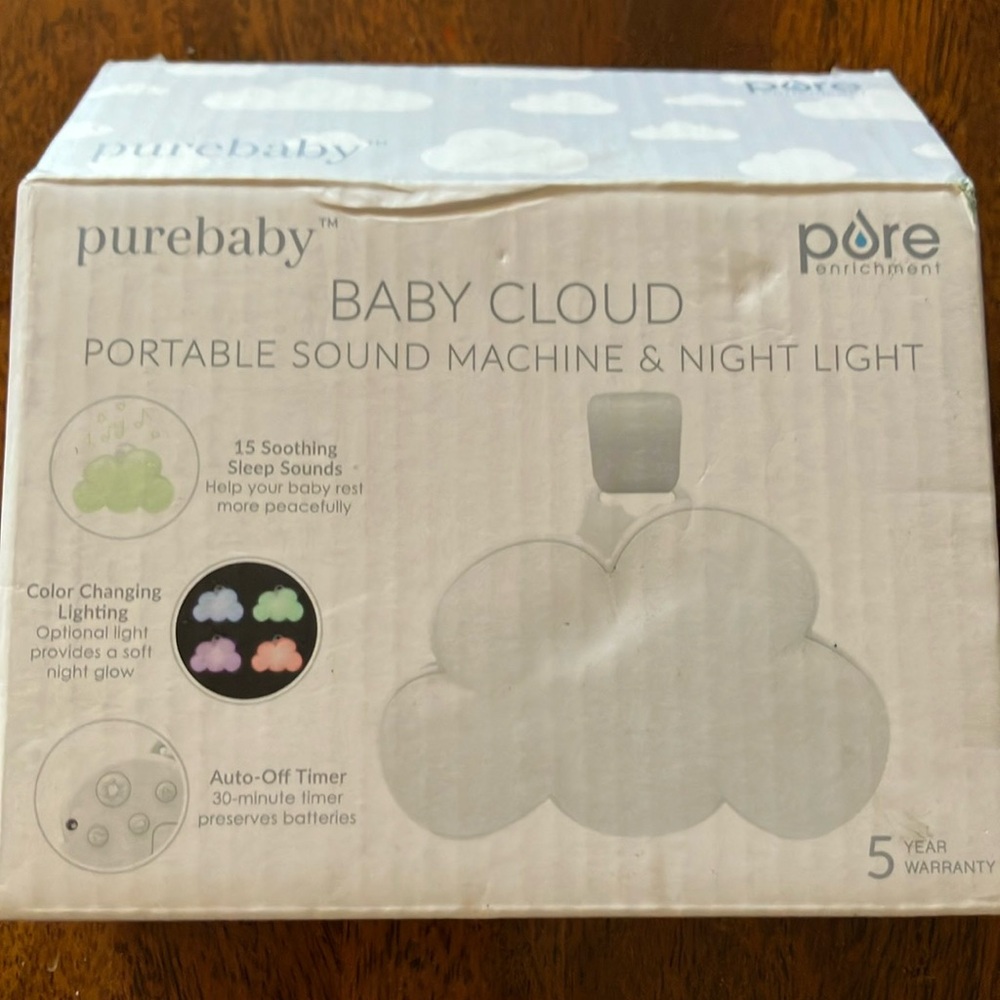 Purebaby White Portable Sound Machine with Soothing Sounds